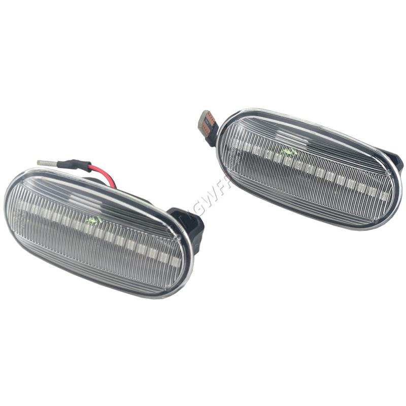 2Pcs Dynamic Side Marker Turn Signal Sequential Blinker Indicator Lights For Mitsubishi Pajero Mirage Legnum Galant 1998-2005