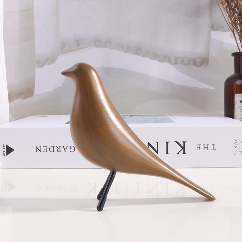 Nordic Style Minimalist Bird Sculpture, Office, Living Room, Bedroom Decoration Ornament, Resin Craft Artwork.