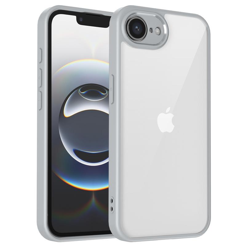 For iPhone 16E SE4 2025 Case Plating Silicone Bumper Shockproof Clear Back Cover Hard Phone Case for Apple iPhone 16E Iphone16E