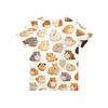 Kids Animal Print Crew Neck Short Sleeve Casual Loose Fit T Shirt Soft Comfortable Fabric Suitable for Everyday Wear