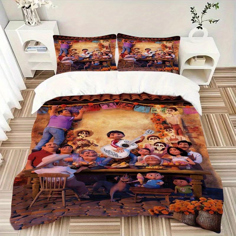 3pcs Disney Coco Printed Bedding Set, Soft and Comfortable Quilt Cover for Bedroom, Guest Room S023