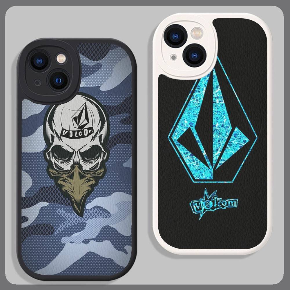 Well-known Skateboard V-VOLCOMs Brand Phone Cover For IPhone 11 12 13 14 15 16 Pro Max Mini Plus Soft Leather Case