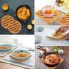 2Pcs Japanese Style Bamboo Pot Holder Square/Round Drink Insulation Pad Dishes Stand  Tableware