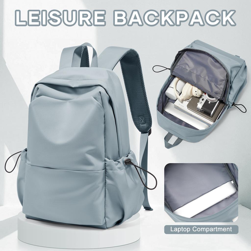 School Backpack Black Waterproof Bookbag Casual Lightweight Laptop Travel Rucksack Daypack School Bags for Boys Girls Teens
