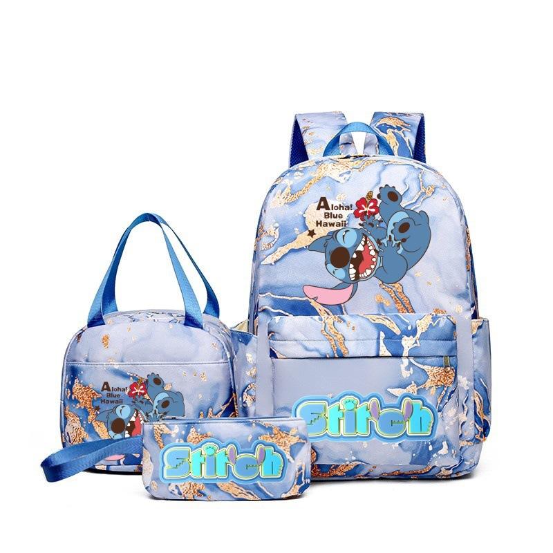 Student Schoolbag Three-Piece Set, Wear-Resistant And Breathable Large-Capacity Backpack, Youth Travel Backpack, Computer Bag