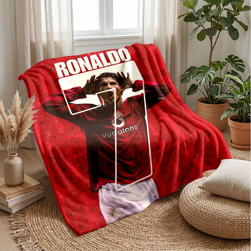 Cristiano Ronaldo Theme blanket Soft Flannel Blanket Plush Throw Blanket Cozy Sofa Bed Blanket for Home Decor