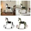 Wooden Horse Figurine Animal Sculpture Gift Retro Design Display Ornament for Shop Home Decor Christmas NightStand Wedding
