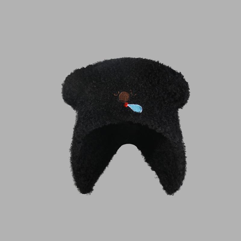 

Цветы и Меньше Чжао Чжаои Серая Шерстяная Шапка Женская Осенне-Зимняя Теплая Защита Ушей Маленькая Шапка-Баотю one size fits all