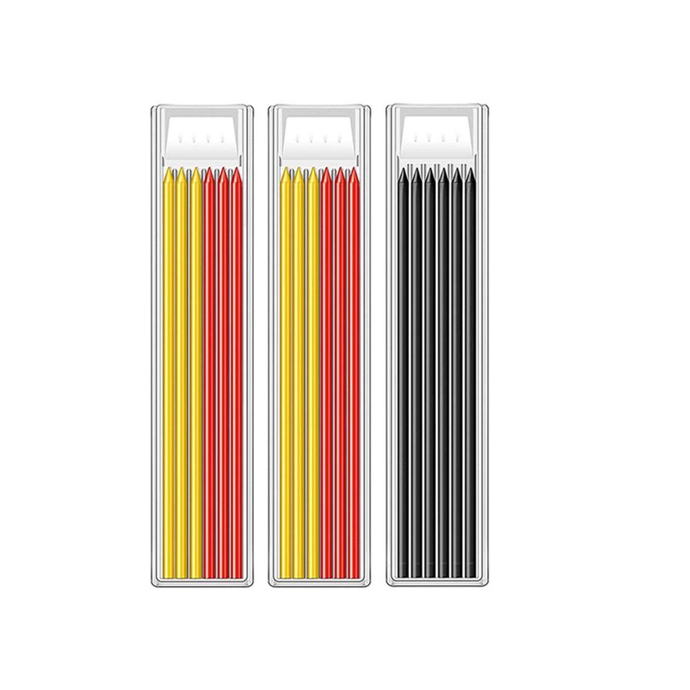 Metal Solid Carpenter Pencil Set For Deep Hole Marker With Refill Leads Marking Tool Woodworking Deep Hole Mechanical Pencils