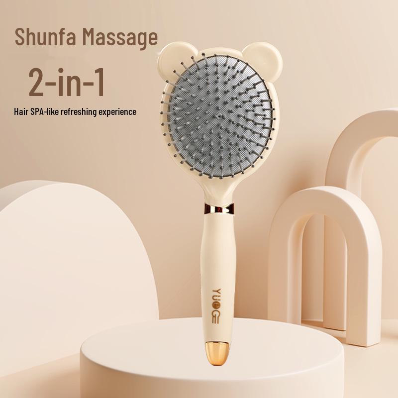 Women's Anti-Tangle Cushion Comb for Long & Curly Hair, Airbag Massage for Scalp