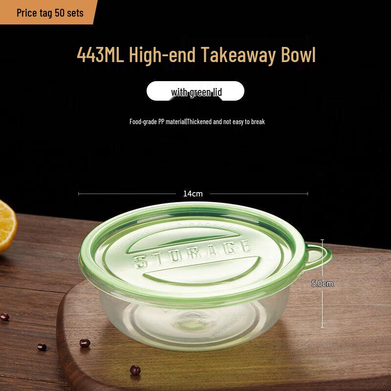 

Disposable Round Plastic Food Containers with Lids (50-pack)