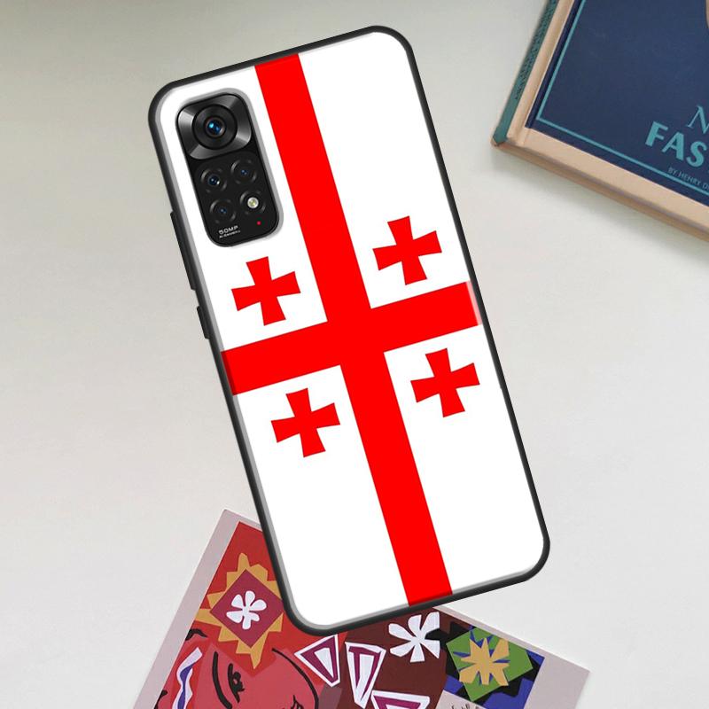 Georgia Flag Case For Xiaomi Redmi Note 12 Pro Plus 8 9 10 11 Pro 8T 9S 10S 11S 12S 9C 10A 10C 12C Cover