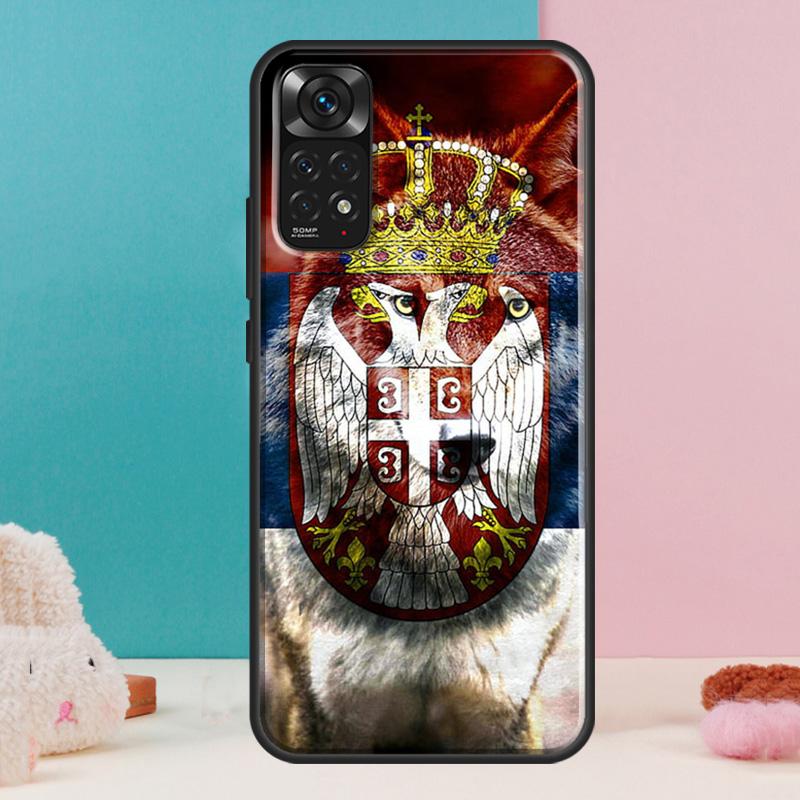 Flag of Serbia Serbian Case For Xiaomi Redmi Note 14 13 12 Pro 11 9 10 9S 10S 11S 12S Redmi 14C 13C 10C 12C Cover