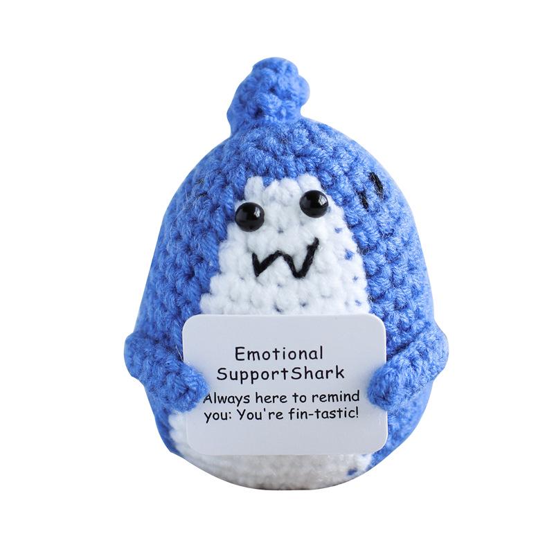 Cross-border Positive Energy Potato Crochet Doll: Humorous Yarn-Knitted Bonsai Ornament and Gift Card