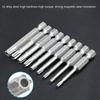 10Pcs Blossom Head Screwdriver Bit Set Magnetic Drill Bit Extension Holder 1/4inch Hex Shank Security 50mm