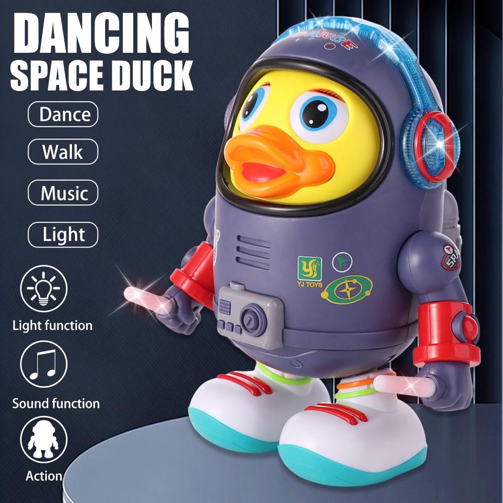 Interactive Electric Dance Space Duck Sound And Light Duck Musical Interactive Toy  Desktop
