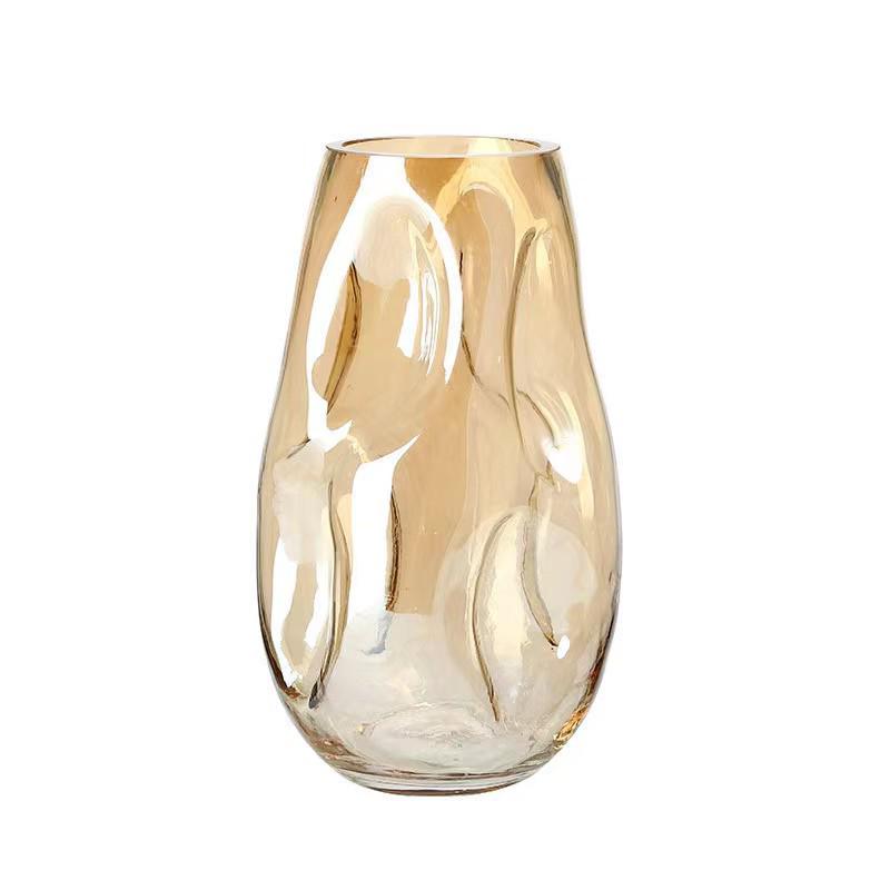 Nordic Style Irregular Glass Vase for Desktop Hydroponics