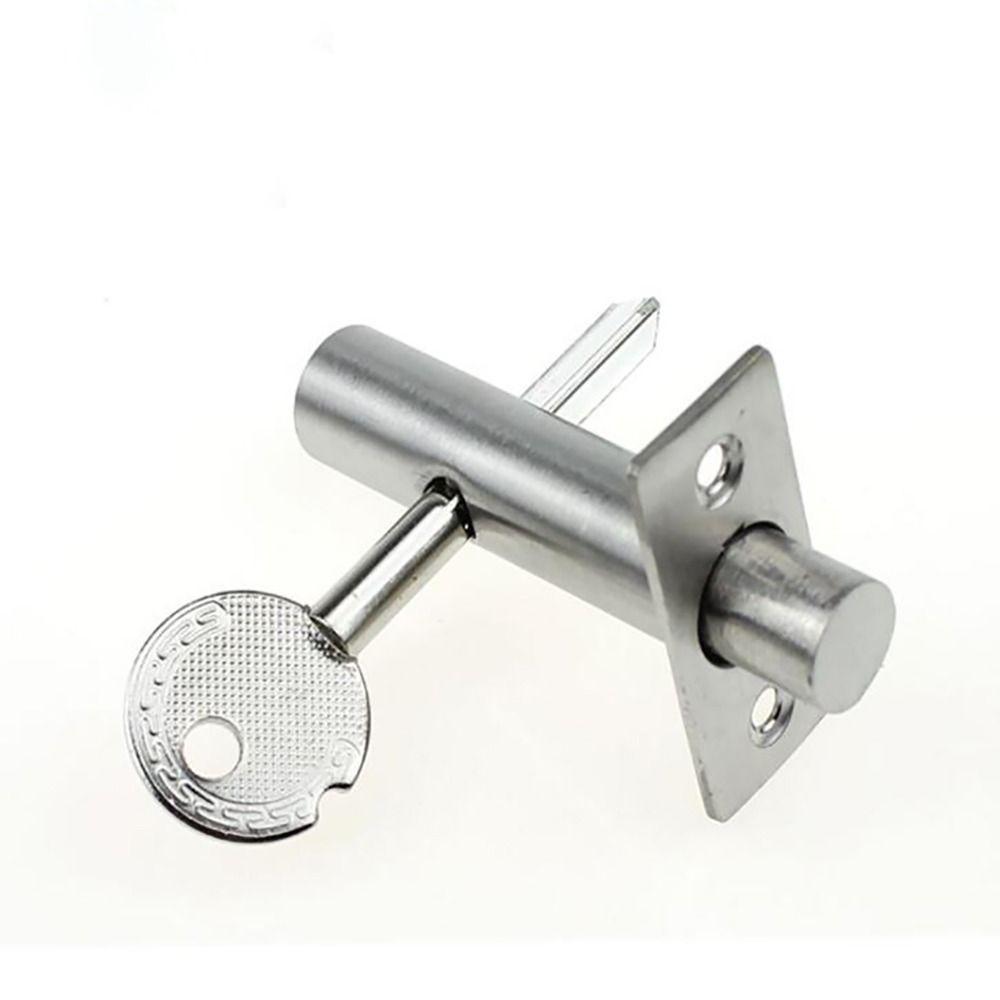 Stainless Steel Invisible Door Lock Simple Privacy Lockset Easy Install Manager Lock