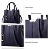 Fashionable Blue PU Leather Women’s Handbag 29x22x13cm Large Capacity