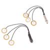 Piezo Contact Microphone 3 Transducer Pickups With End Pin Jack For Kalimba