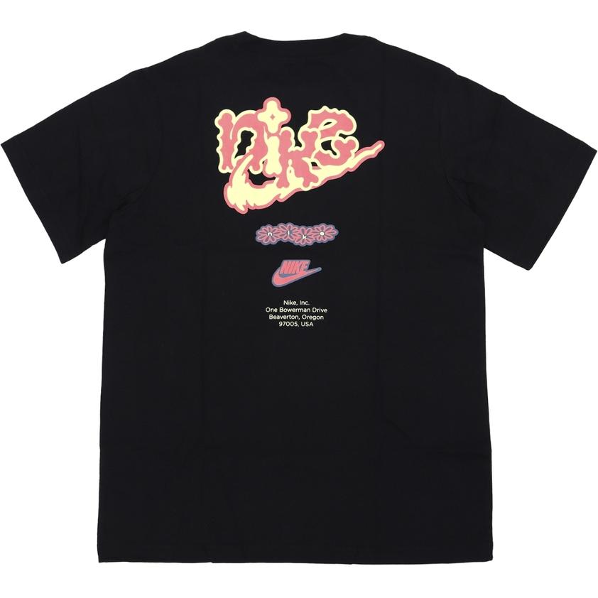 Nike Casual Round Neck Printed Short Sleeve T-Shirt Women Tops Black FD2550-010