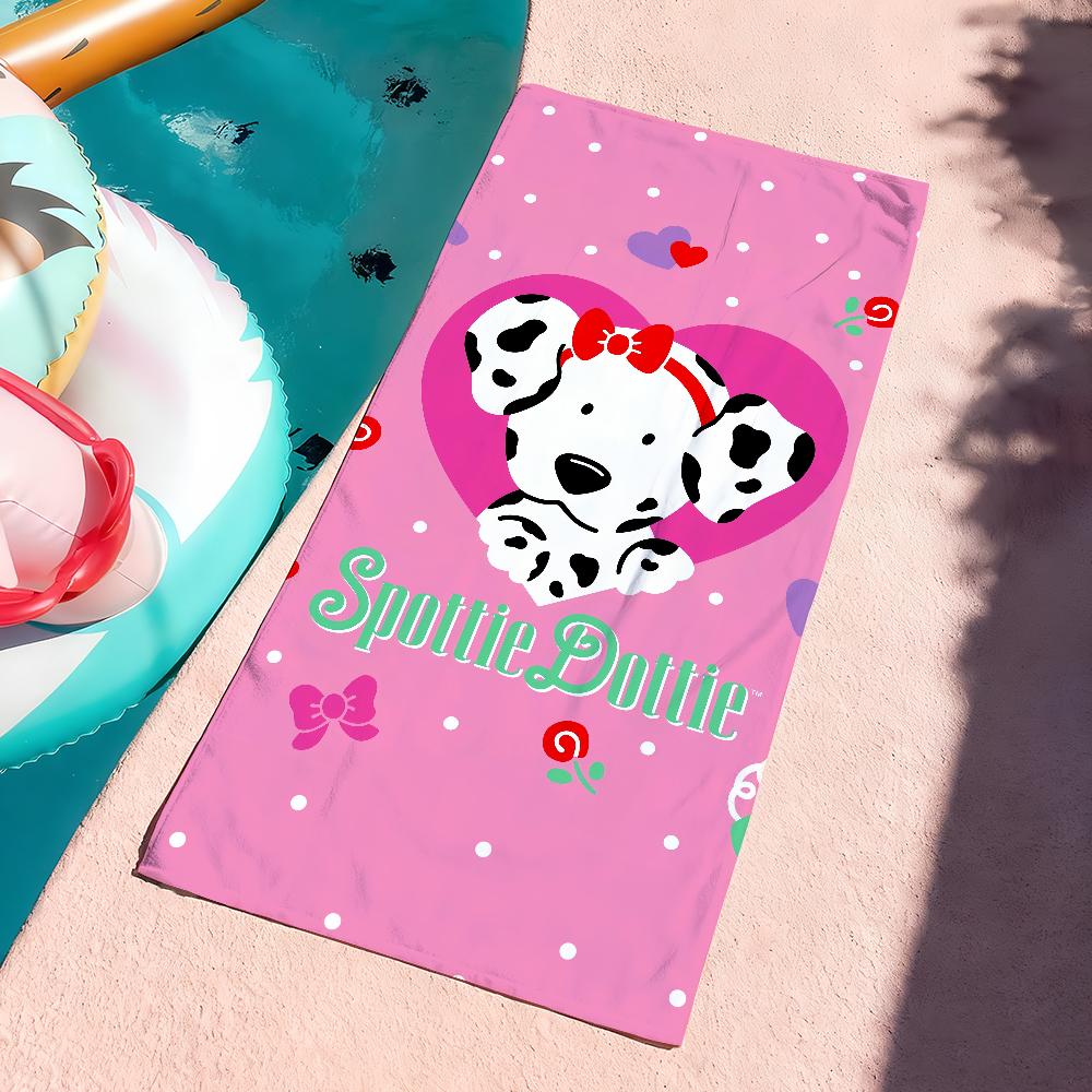 

Sa Cute S-Spottie-Dottie Cartoon Towel Quick Dry Soft Yoga Swimming Fitness Mountain Climbing Large Beach Towels W30*H60(CM)