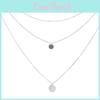 Chic Contemporary Multi-layered Necklace With Alloy Pendants For Elegant Women's Accessories