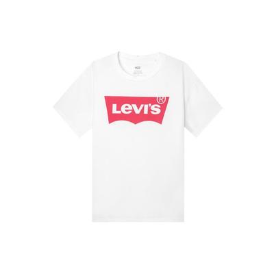 Levis Logo Printed Round Neck Pullover T-Shirt Women Tops White 16490-0005