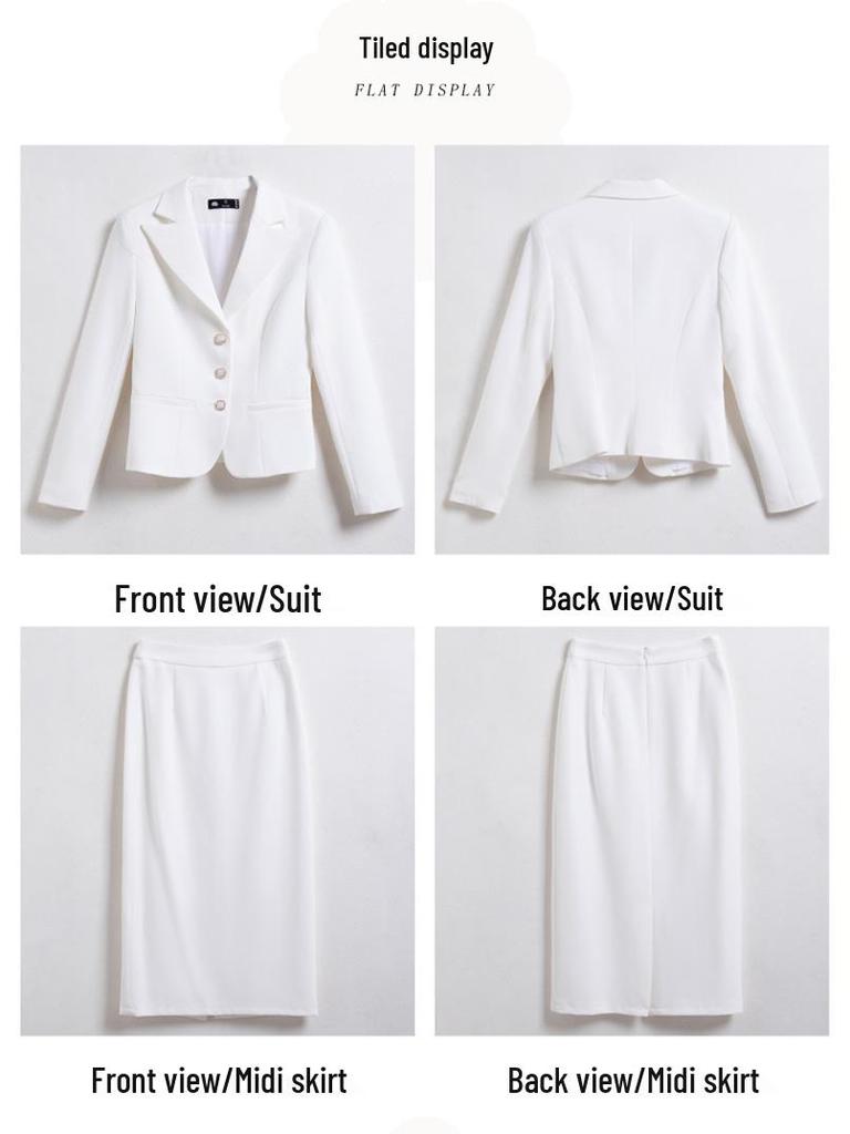 Busaron Damen Langarm Professioneller Anzug Rock für Vorstellungsgespräche und Verkaufsarbeit - Modell 89158