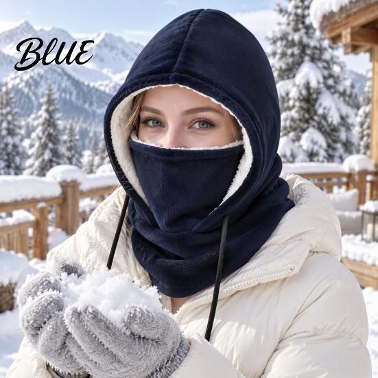 Full Coverage Face Mask for Cold Weather Winter Balaclava Hat Windproof Ski Fleece Lined Breathable Thermal Mountain Climbing Cover Cozy Neck Warmer