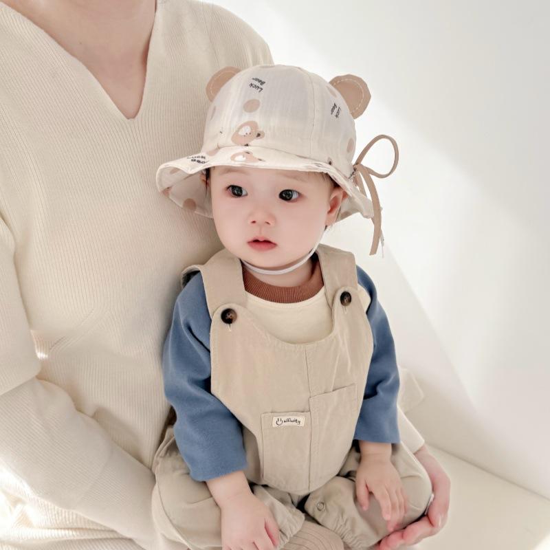 Baby Hat Spring and Autumn Thin Children's Sun Protection Hat Small Age Spring Sun Hat Baby Sun Hat Fisherman Hat