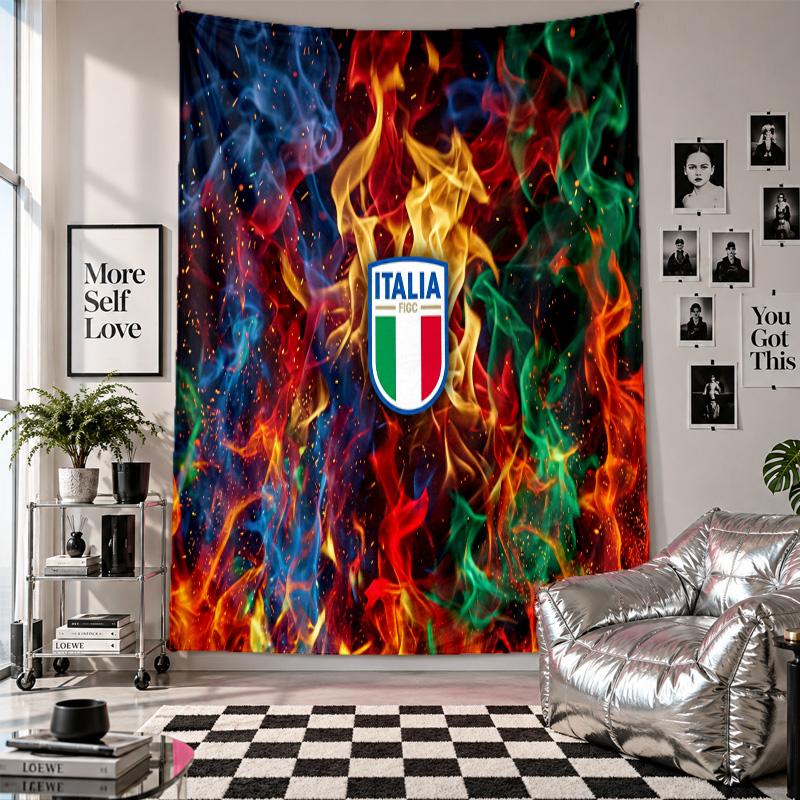 Italy Football Wall Tapestry Home Decor Wall Hanging Cloth for Bedroom Living Room Background
