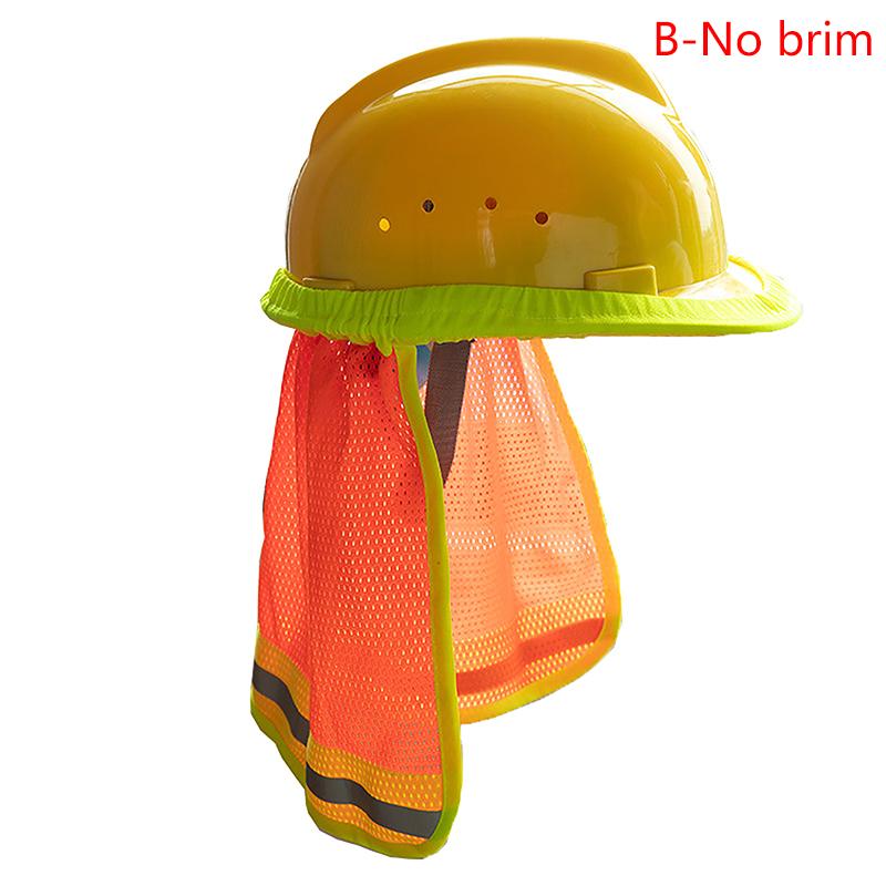 Sommer Sonnenschutz Sicherheit Schutzhelm Nackenschutz Helme Reflektierende Hutkrempe Reflektierende Kappenabdeckung Für Bauarbeiter