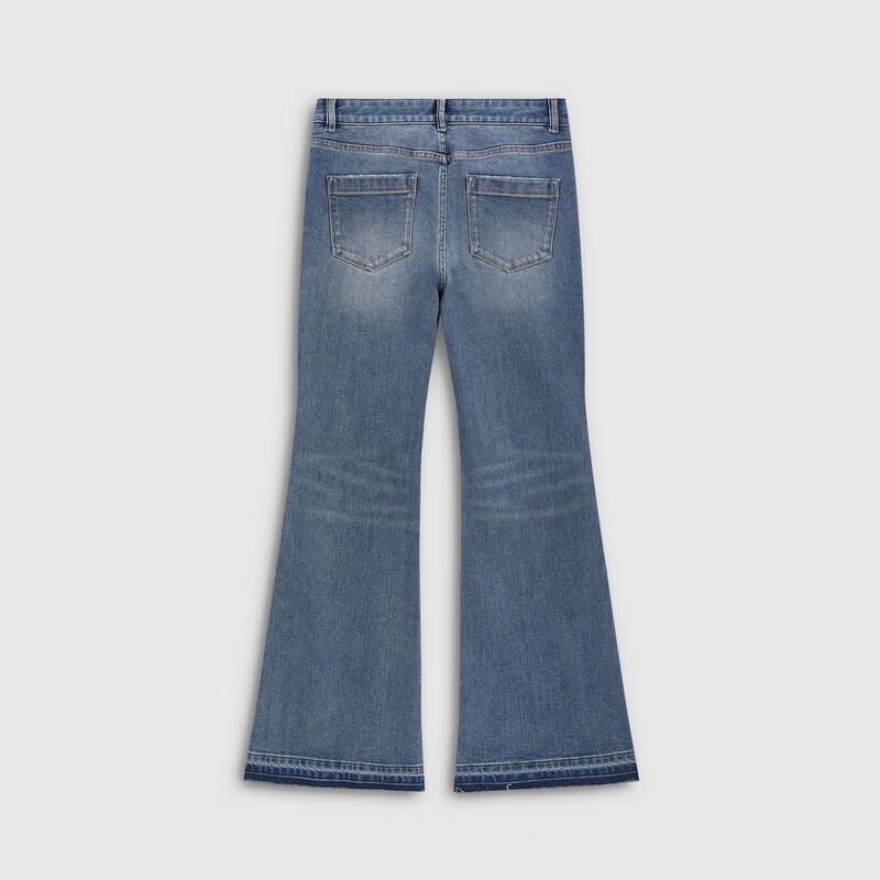 GAP Women's Low-Rise Washed Raw Hem Flare Jeans