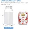 Airtight Glass Jars with Lids Set of 3. 78oz Glass Jar with Lid and 6 Silicone Seals! Large Glass Food Storage Containers. Square Mason Jar