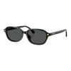 Versace Logo Oval Sunglasses Unisex Sunglasses Black 0VE4514D-GB1/87
