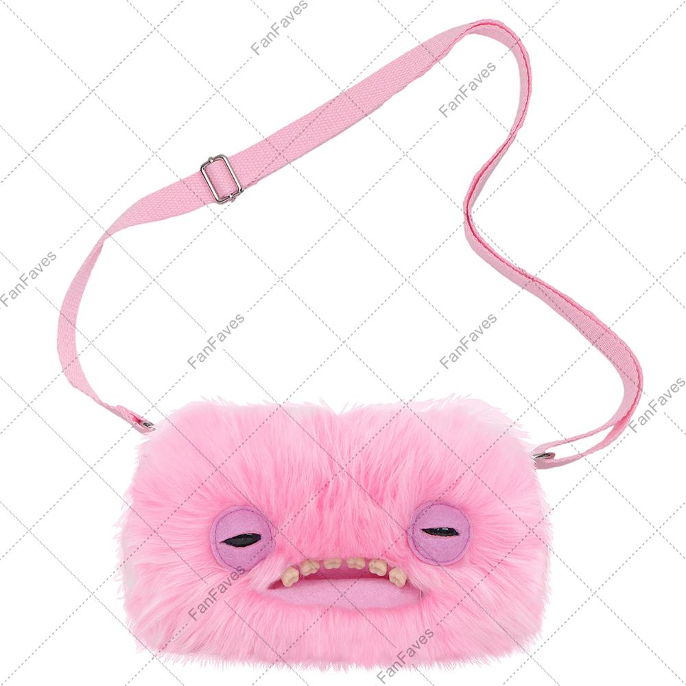 Fuggler Originele Pluche Crossbody Tas Grote Kop Lelijk Tand Monster Schoudertas Vochtig Funk Portemonnee Portemonnee Opbergtas Verjaardagscadeau 1pc with box white