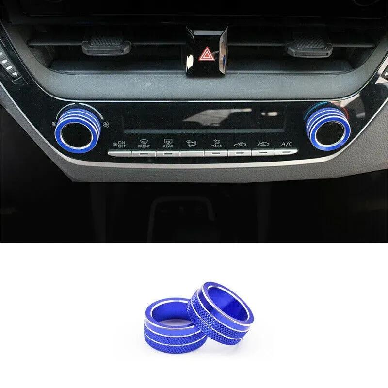 For Toyota Corolla    2Pcs Car AC Climate Control Knob Trim Button Cover Auto Accessories Car AC Control Knobs Ring