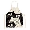 Cute Cartoon Animal Print Apron, Kawaii Cat & Owl Design, Kitchen Cooking Bib Multiple Sizes Available, Perfect for Baking Home