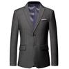 2024 Plus Size Slim Fit Solid Color Business Blazer