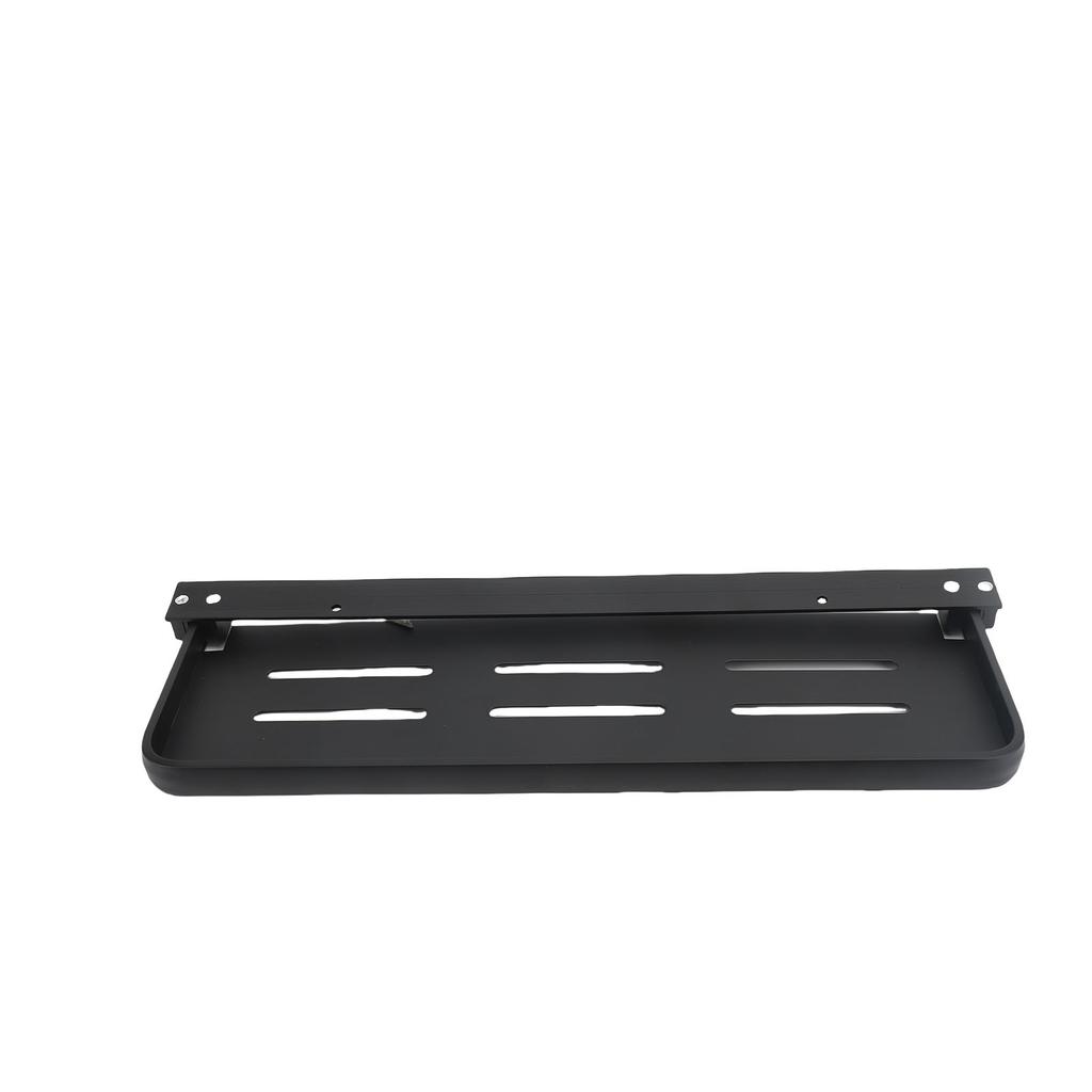 2pcs Wall Shelf Black 90 degrees  Fold Up Space Saving Metal Floating Shelf for Bathroom Bedside Kitchen