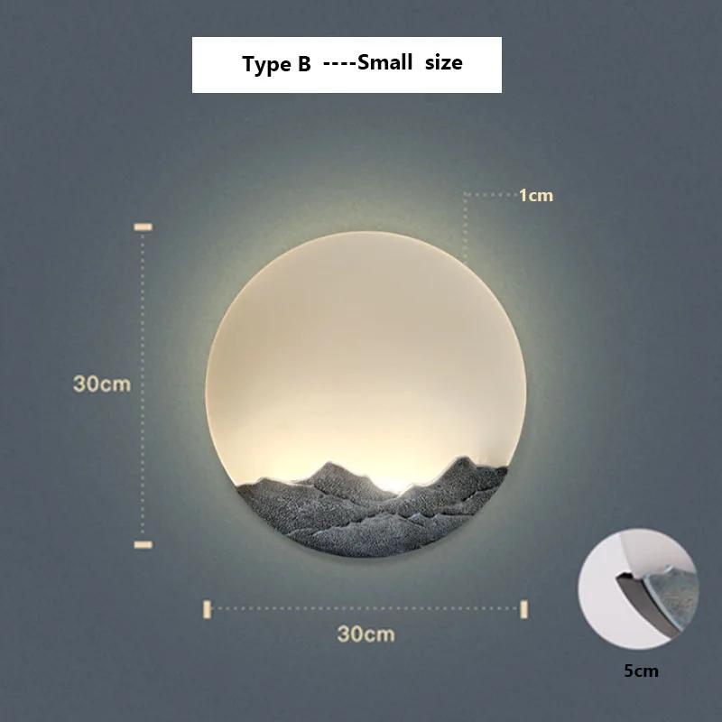 

Китайский акриловый настенный светильник, железный художественный светильник для спальни, прикроватная лампа, светодиодный креативный светильник для лестницы, двора, коридора, фонарик для гостиной Tricolor dimming