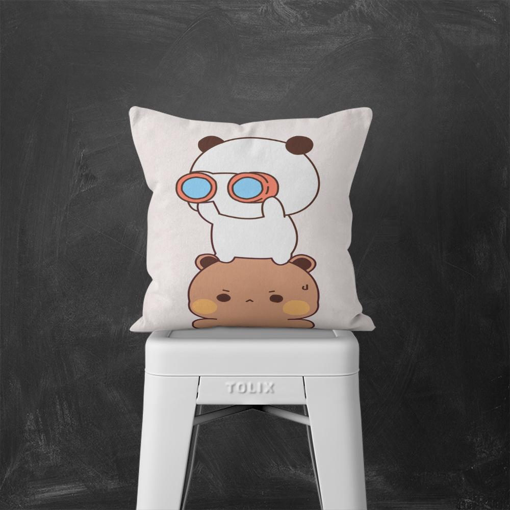 Cute Couple Pillowcase Bedroom Living Room Cute couple cat throw pillow Peach and Goma Family Sofa Car Home Decor Cushion cover