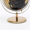 Czarno-złoty globus świata Dekoracyjny metalowy akcent na stół