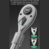 Long Handle Ratchet Wrench 72 Teeth Mechanism Construction 8 Stage Length Adjustment Nonslip Rubber Handle For Mechanics