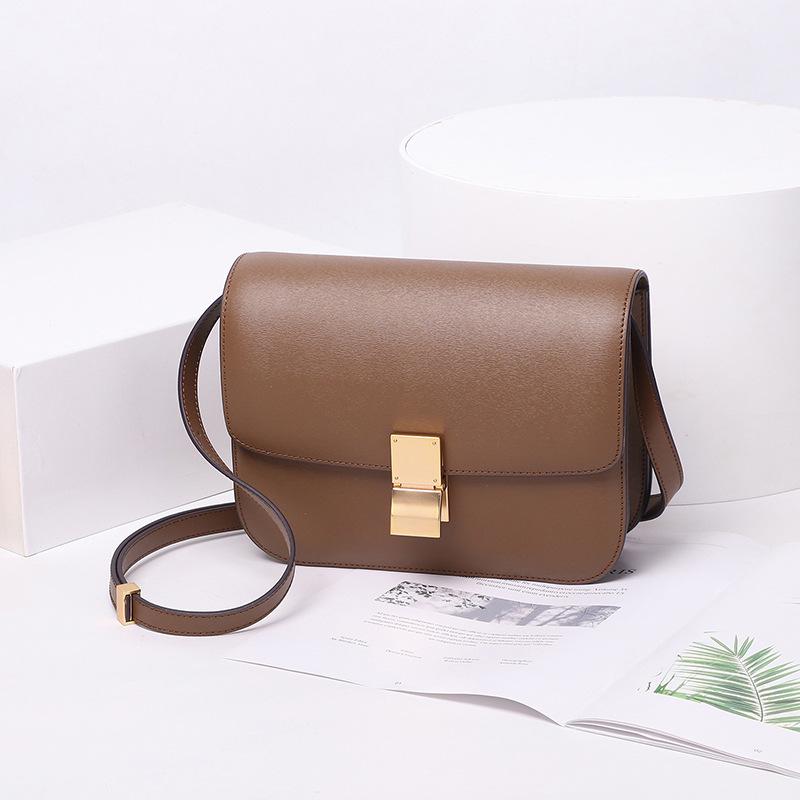 Retro Mała Kwadratowa Torba na Ramię z Ręcznie Wcieranej Skóry Tofu dla Kobiet - Kolekcja Jesień/Zima