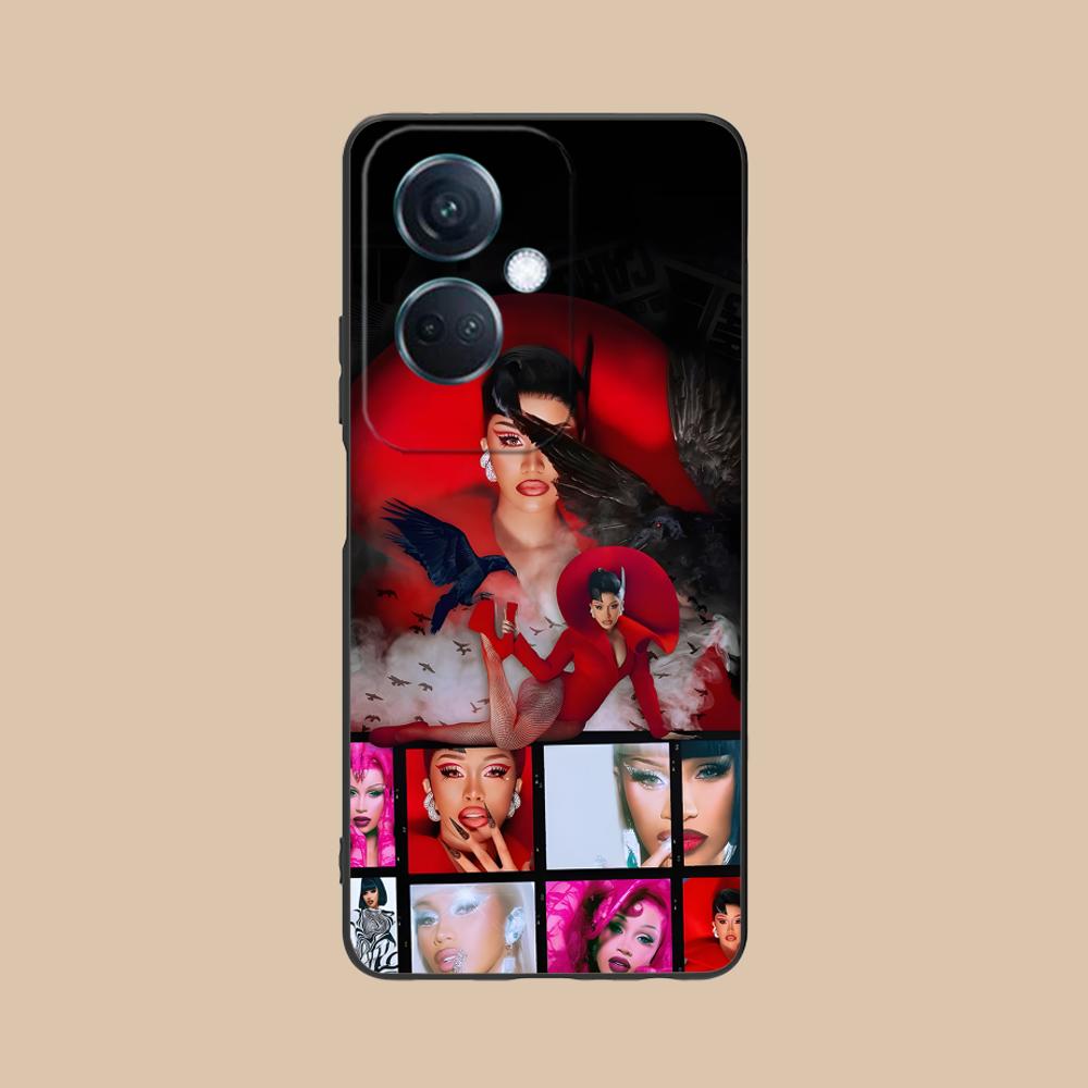 Cardi B Matte TPU Mobile Phone Case for OPPO Reno 14 13 12 11 10 9 8 7 6 5 F T Pro 5G Colorful Printing Cover