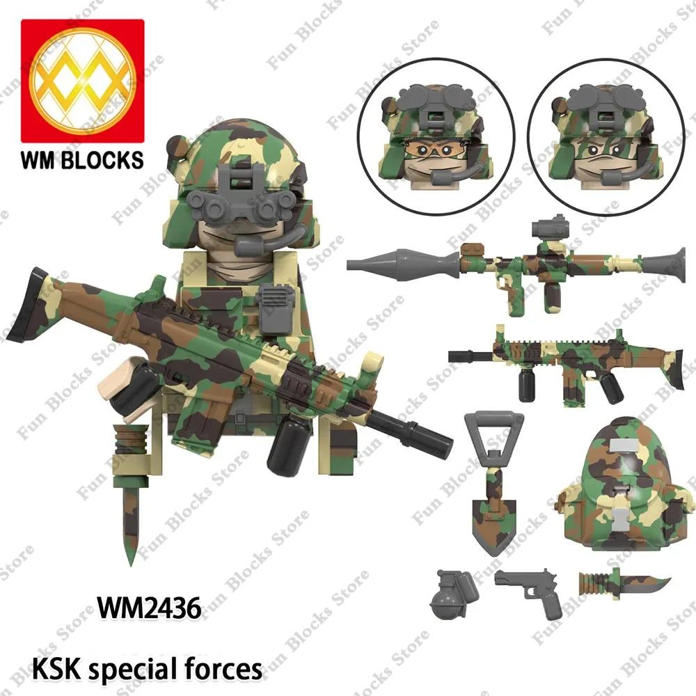 Hot Military Building Blocks Ghost Special Forces Soldiers Action Figures Bandits Accessories Gun Weapons Mini Dolls Bricks Toys