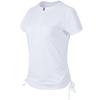 2025 Women's Breathable Short Sleeve Yoga Top: Zipper & Drawstring Design for Fitness and Running