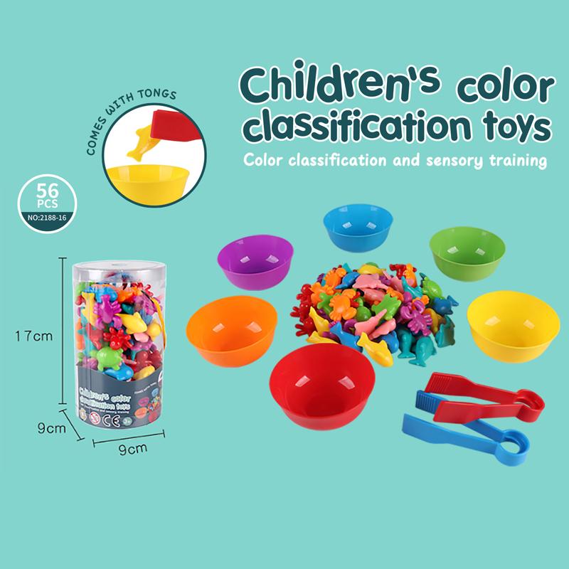 Kid Rainbow Matching Game Animal Cognition Rainbow Color Sort Fine Motor Training Montessori Sensory Education Puzzle Toy Gift